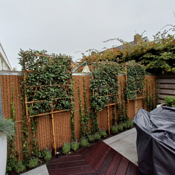 Schutting met beplanting